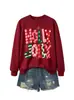 Amazon wish estación independiente moda casual para mujer sudadera a cuadros holly jolly lunares rayas de estrella