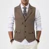 Chaleco de hombre de comercio exterior de Amazon con solapa, de un solo botón, para bodas, novios y padrinos de boda, se usa debajo de un traje como vestimenta formal