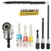Destornillador Angular de 105 Grados Conector Corto Giratorio Color Negro Barra de Conexión Juego de Tres Piezas Juego de Tres Piezas de Cambio Rápido Wd