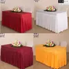 Mantel Rectangular Largo Falda de Mesa Mesa de Entrenamiento Boda Mesa de Firma Mantel Hotel Oficina Falda de Mesa de Conferencias Juego de Cubre Mesas