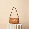 Bolso de Axila de Cuero Genuino Vintage Transfronterizo Piel de Vaca de Capa Superior Bolso Almohada Curtido Vegetal Versátil Texturizado de Hombro Único Cruzado para Mujer