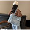 Bolsa Tote Casual Grande Capacidade Transfronteiriça para Mulheres, Nova Bolsa Simples para o Dia a Dia Outono e Inverno, Bolsa de Ombro Versátil para Estudantes