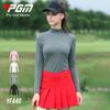 PGM Nova Camiseta Base de Golfe Feminina Outono e Inverno Gola Alta Manga Longa Top Feminino Quente Interior de Veludo