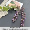 Arreglo de Escena con Flores Artificiales, Flores Falsas Serie Morada para Celebraciones de Bodas, Arreglos Florales de Piso, Flores para Decoración de Escena de Salón de Bodas