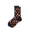 Punto calcetines de algodón casuales calcetines de moda para hombre serie gourmet colorida transfronteriza hamburguesa papas fritas al por mayor
