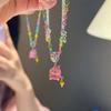2023 Collar de Conejito Corazón Vigor ins Sentido Avanzado Diseño de Nicho Serie Dopamina Cadena de Clavícula de Moda