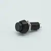 Interruptor de botón pulsador circular pequeño PBS-11B de rearme automática, botón no bloqueante de 12 MM