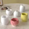 Vaso de Flores Tulipa Papoula Porta-Canetas Pote de Armazenamento Molde de Silicone DIY Molde para Copo de Vela de Gesso Aromaterapia