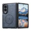 Adequado para capa de celular Samsung Z Fold 8, suporte magnético de couro protetor para carro com carregamento sem fio Galaxy Fold 7/6