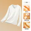 Camiseta Interior para Hombre con Cuello en V, Cepillada por Ambos Lados, Modal, 280g, Nueva Colección Otoño e Invierno 2026, Manga Larga, Cálida