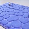Felpa coralina transfronteriza con relieve de guijarros, tapete de puerta de piedra pequeña para baño, color sólido, tapete de frotamiento, fábrica cabello lacio