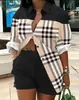 T9060 Ropa de mujer transfronteriza europea y americana nuevo comercio exterior Amazon AliExpress estampado de moda temperamento commuter conjunto de dos piezas