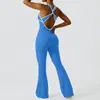 Macacão de Yoga Peça Única Color Blocking Estilo Europeu e Americano para Mulheres, Top Esportivo, Macacão de Yoga Fitness Sem Costura Canelado de Secagem Rápida