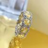 Longlong Gold 2024 Novo Diamante Simulado de Alto Carbono Corte Radiante 5*5 Anel de Envolvimento de Luxo em Prata Esterlina S925