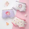 Ropa interior de algodón puro para niñas estudiantes, niñas jóvenes, niños y niños mayores, con cintura de alta elasticidad, diseño de dibujos animados para niños pequeños y medianos