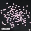 Acessórios de unha flor de cinco pétalas da moda, mini flor branca rosa, resina tridimensional, joias de unha DIY, pacote com 100 unidades