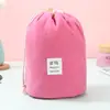 Bolsa Cosmética Cilíndrica de Terciopelo con Cordón Conveniente Bolsa de Almacenamiento para Viajes Bolsa de Almacenamiento para Cosméticos