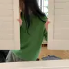 Suéter Tricotado de Lã Pura Estilo Coreano Novo para Outono e Inverno com Gola Meia-Alta Suéter 100% Lã Pura Sem Costura para Mulheres