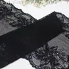 Ribete de Encaje Elástico Floral de Doble Cara Suave y Liso Negro Tanglong 27 cm para Ropa, Lencería y Accesorios de Sujetador