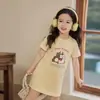 Vestido Casual de Verano para Niñas 2026, Elegante Vestido de Princesa de una Pieza con Mangas Cortas, Ropa de Verano para Niños, Vestido Moderno para Niños