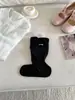 Calcetines Miu-Style de Primavera y Verano Delgados de Estilo Coreano Modernos con Estampado de Letras, Acampanados, Sueltos, con Puño de Burbuja, a Media Pantorrilla, que Te Hacen Ver Más Delgado, Calcetines Holgados