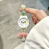 Relógio de pulseira de gato de desenho animado, design único, relógio de pulseira para estudante, relógio de contas simples e estiloso, presente da moda para o Dia das Crianças
