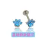 Pendientes de Corazón con Garra de Gato de Aleación de Titanio F136 con Circonita G23 Joyería para Perforación de Aleación de Titanio Nuevo Estilo Stud para Hueso de la Oreja Labio