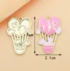 Fabricante de Accesorios de Joyería con Forma de Corazón, Venta al por Mayor de Joyería Hecha a Mano de Aleación DIY, Accesorios de Joyería DIY con Goteo de Aceite de Fábrica