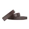 3.8 Correa de piel de vaca de primera capa para hombre, cinturón perforado, patrón de corteza, cuero genuino, tira de cinturón para pantalones casuales color camel