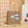 Sanky bolsa personalizada bolsa de proteção ambiental bolsa de lona para presente moda sair bolsa para lancheira bolsa de almoço compras linho logotipo