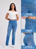 Pantalones Vaqueros Ajustados de Nuevo Estilo Transfronterizos Europeos y Americanos con Bigotes de Gato para Mujer de Cintura Alta Ajustados Elásticos con Bolsillo Fitness Casual