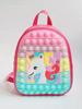Suministros del Fabricante Mochila Educativa de Silicona para Niños, Bolsa Linda de Unicornio con Burbujas para Aliviar el Estrés, Mochila Pionera Matarratas