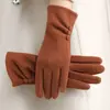 Guantes Calientes para Mujer en Invierno, Engrosados con Forro Polar, Lindos, Cortavientos, Engrosados con Forro Polar, Adecuados para Ciclismo al Aire Libre, Guantes Cálidos con Pantalla Táctil