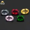Pedras Soltas de Vidro Multicoloridas em Formato de Ovo Oval, Vidro de Imitação Altamente Transparente Vermelho/Verde/Amarelo, Fornecimento Direto da Fábrica para Joias