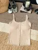Camisola de Encaje con Botones para Mujer, Estilo Puro y Sexy, Corte Ajustado, Realza la Figura, con Copas, Top Interior