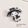 Acessórios de Resina DIY Desenho Animado Joias Gaivota Preto e Branco Cola de Creme Grampo de Cabelo Capa de Celular Fivela de Sapato Pingente de Chaveiro com