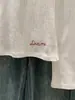 Estilo Novo Primavera e Outono 2025 Top com Ombro Direito Gola Redonda Manga Longa Feminino Jacquard Texturizado Bordado Camisa Básica Roupa Íntima Feminina