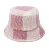 Sombrero de Pescador Cálido de Terciopelo de Oso Estilo Retro Americano Transfronterizo para Mujer Otoño e Invierno Sombrero de Cubeta Estilo Retro Británico para Hombres y Mujeres Venta al por Mayor