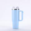 Termo de acero inoxidable 304 nuevo transfronterizo 30 oz taza para coche de segunda generación taza portátil para hielo con asa y pajita