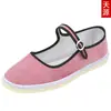Zapatos bajos de algodón hechos a mano con hebilla de lanzamiento reciente, zapatos coloridos de abuela, zapatos de mamá, zapatos de tela de Pekín, zapatos planos blancos