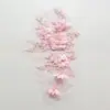 Malla Bordado Perlas Diamante Caliente Flor Estéreo Encaje Accesorios Vestido de Boda Ropa para Niños Ropa de Presentación L97