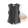 Chaleco de Diseño Estilo Old Money para Mujer, Nuevo Modelo de Otoño, Ropa para Superponer, Chaleco Exterior Profesional y Elegante 6703