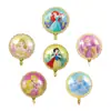 Globos Hongxiang Globo de Película de Aluminio Forma de Princesa Tiana Decoración Redonda de Cumpleaños 18 pulgadas