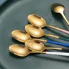 Fabricante Jieyang Talheres de Aço Inoxidável Personalizados Colher de Café Criativa Colher de Mexer Cabo Longo Colher de Gelo Faca, Garfo e Colher para Comida Ocidental