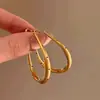 Pendientes de Aro Lisos con Lunares Estilo Hong Kong para Mujer, Diseño de Nicho de Lujo Ligero, Pendientes de Gama Alta y Elegantes