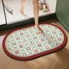 Alfombrilla de Diatomeas para Baño, Alfombrilla para Pies Resistente a la Suciedad Estilo Americano, Alfombrilla Absorbente de Agua Antideslizante para Inodoro, Alfombra de Separación Seca y Húmeda