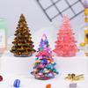 Árbol de Navidad de Cristal Natural Árbol de la Suerte Grava de Cristal de Colores Pegamento Decoración Navideña Decoración de Regalo Adornos