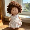 Roupa de Boneca Espanhola de Batata 24cm Vestido Doce de Tule com Renda Rosa Vestido Mini de Vestir para Boneca Mia