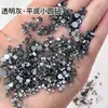Zapatos Planos Redondos Pequeños Diamante Fondo Plano Tamaño de Diamante Mixto Diamante para Uñas Caja de 12 Compartimentos Strass de Vidrio Super Brillante Decoración de Uñas Joyería para Uñas