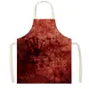 Saia com Atmosfera de Terror de Halloween Padrão de Caveira Manchas de Sangue Sem Mangas Decote Halter Avental Anti-Sujeira Cozinha Assar